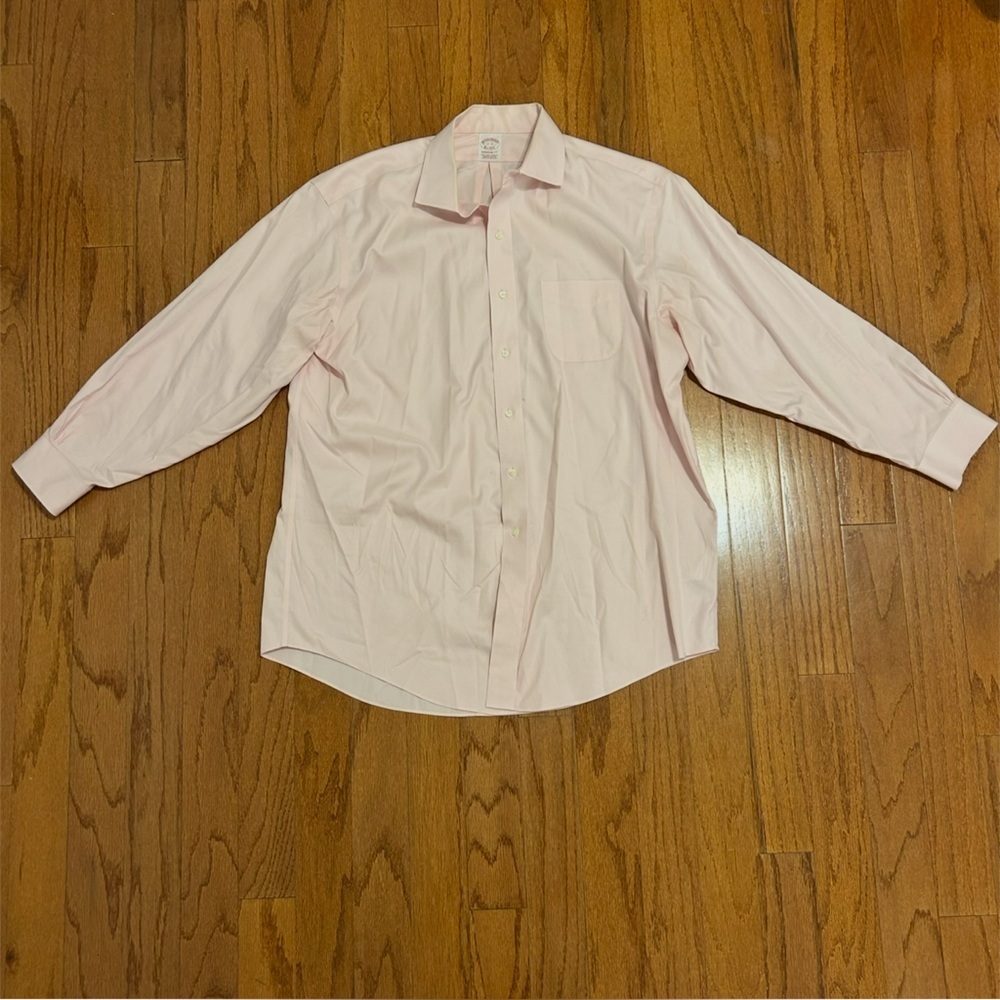 Brooks Brothers Light Pink Dress Shirt Madison Fit Size 17-33 - Picture 2 of 6